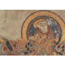 Christ & Peacock Biting Lion Tongue Book Of Kells 3R Postcard