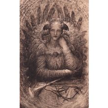 The Dweller in the Innermost G.F. Watts Old Painting Postcard