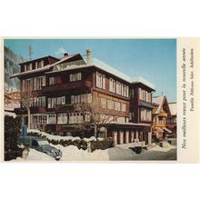 Hotel Bernerhof Adelboden Switzerland Rare Postcard