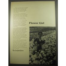 1956 The New York Times Ad - Flower girl