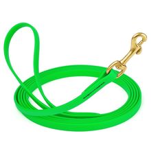 Dog Pet Leash Tropical Green w/ Brass Hardware W 1/2" - L20'
