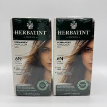 Herbatint Hair Color 6N Dark Blonde – 2 Packs of 2 (Total of 4 Boxes)