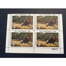 ICOLLECTZONE 1973-1983 Wild Turkey Federation Stamp Plate Block VF NH