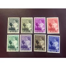 ICOLLECTZONE Belgium B189-196 VF NH Middle two-top row are hinged