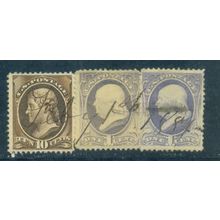 Used 209/206 (2) 10c Jefferson 1c Franklin Very Fine Q3442