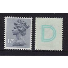 X952Eu U249 17p Grey blue 'D' UNDERPRINT Unmounted Mint GB Machin.