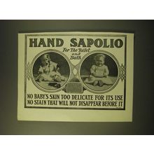 1902 Sapolio Soap Ad - Hand Sapolio for the toilet and bath