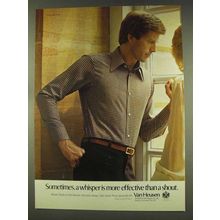 1977 Van Heusen Brown Study Shirt Ad - Whisper