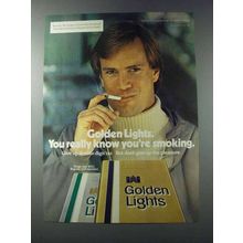 1981 Golden Lights Cigarettes Ad - Know You're Smoking