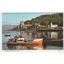 Esplanade and Cathedral Oban Argyllshire Postcard 0158