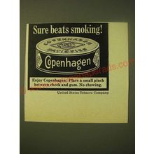 1966 Copenhagen Tobacco Ad - Sure beats smoking