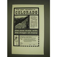 1963 Colorado Dept. of Public Relations Advertisement