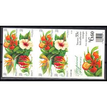 3310-3313b 32c Tropical Flowers Very Fine MNH Pane/20 P# S22222 L01042