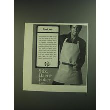1974 Stix, Baer & Fuller Burton Constable Chimney Sweep Apron Ad - Steak Out