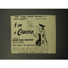 1951 I am a Camera Play Ad - The stage, thank heaven, is alive again!