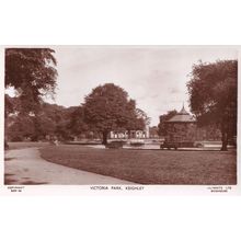 Man Bored in Victoria Park Keighley Real Photo Postcard