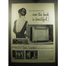 1957 Philco Slender Seventeener Television Ad - TV's most exciting new model