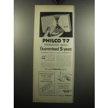 1957 Philco T-7 Transistor Radio Advertisement