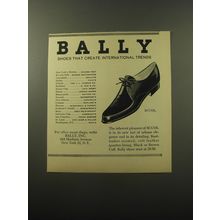1960 Bally Scuol Shoes Ad - Bally shoes that create international trends