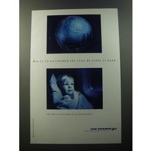 1992 Air France Airline Ad - Ask us to go further yet still be close at hand