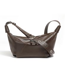 Ladies' Genuine Leather Shell Bag Brown