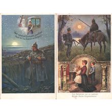 German Military WW1 2x Sent By Ering Soldier 1916 Postcard s