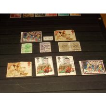 10 BACKPRINTS STAMPS USED 2 PHOTOS