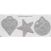 Christmas Bauble Die Set. Die Cutting Cardmaking Scrapbooking Crafts