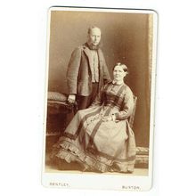 Victorian cdv photo elderly couple Buxton photographer