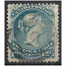 Canada (Colony Of) 1868 SG60c 12 1/2c Pale Dull Blue Fine Used .