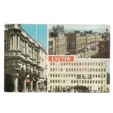 EXETER, Devon used postcard 1975 multi view =
