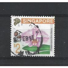 Singapore.SG675 $2 Phalaenopsis "Shlm Beauty".Fine Used.Jul25