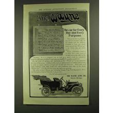 1907 The Wayne 30 Car Ad - For Every Day and Purpose