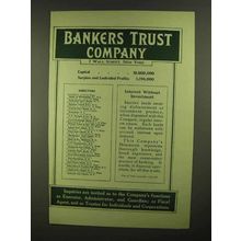 1909 Bankers Trust Company Ad
