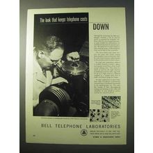 1950 Bell Telephone Ad - Look That Keeps Costs Down