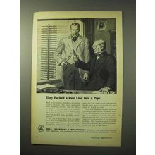 1950 Bell Telephone Ad - Packed a Pole Line Into a Pipe