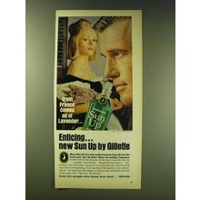 1964 Gillette Sun Up After Shave Ad - From France comes oil of Lavender