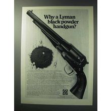 1971 Lyman Army .44 Revolver Ad - Black Powder Handgun