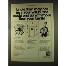 1977 New York Life Insurance Ad - Uncle Sam