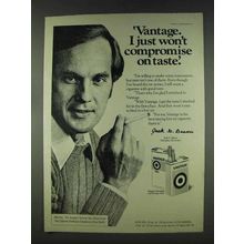 1978 Vantage Cigarettes Ad - I Just Won't Compromise