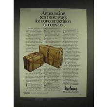 1984 Hartmann Luggage Ad - Ten More Ways to Copy