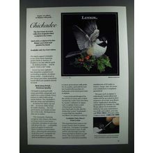 1986 Lenox Chicadee Porcelain Ad - To Give, To Collect