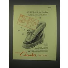 1949 Clarks Eskimos Snowdale Overboot Ad - the overboot that fits any heel