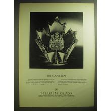 1974 Steuben Glass Advertisement - The Maple Leaf Designed by Donald Pollard