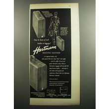 1952 Hartmann Luggage Ad - Does he know of such leather in luggage?