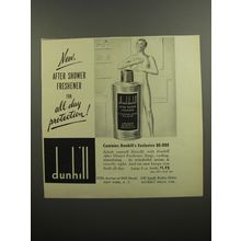 1952 Dunhill After Shower Freshener Ad - New, after shower freshener