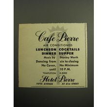 1957 Hotel Pierre Ad - Caf Pierre air conditioned luncheon cocktails dinner