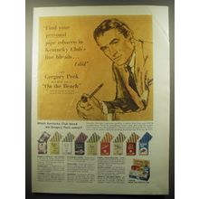 1959 Kentucky Club Tobacco Blend Advertisement - Gregory Peck