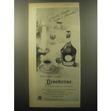 1959 Benedictine Liqueur Advertisement - Finish dinner with a flourish