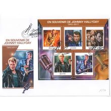 Enveloppe collector Johnny Hallyday 1943 - 2017 souvenir hommage cachet n°2